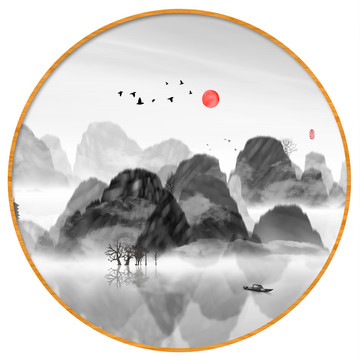 現(xiàn)代水墨水彩抽象油畫