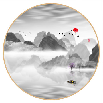 抽象畫彩墨肌理油畫