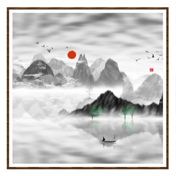 水彩水墨藝術(shù)畫