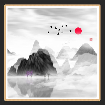 水彩水墨藝術(shù)畫(huà)