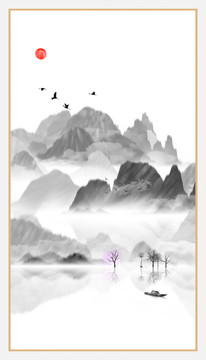 工藝裝飾水墨畫(huà)
