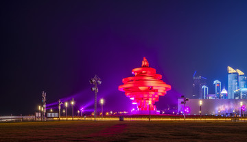 青岛五四广场夜景