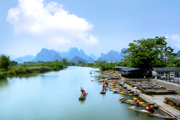 阳朔遇龙河风光