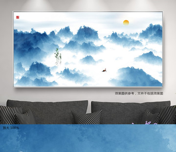 意境山水水墨畫