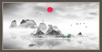 抽象畫彩墨肌理油畫