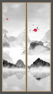 現(xiàn)代水墨水彩抽象油畫