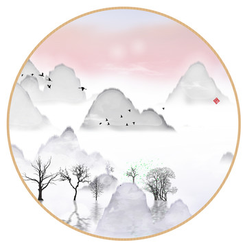 水彩水墨藝術(shù)畫