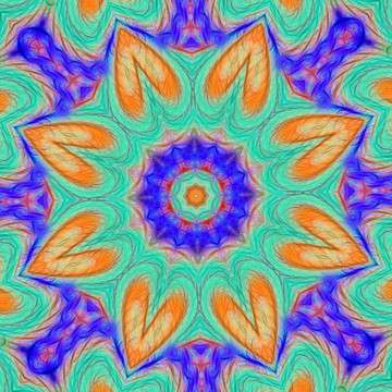 對稱的彩色幾何圖