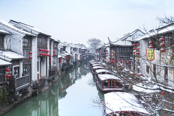 山塘街雪景