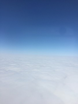 空中云层朦胧云层