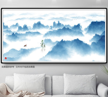 無框山水畫