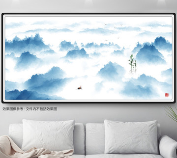 山水裝飾畫新中式