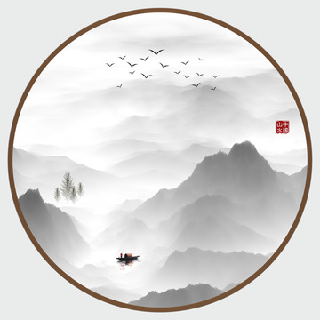 水墨掛畫