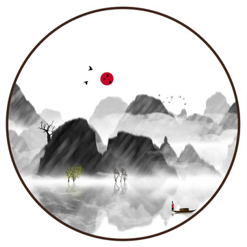 現(xiàn)代水墨水彩抽象油畫