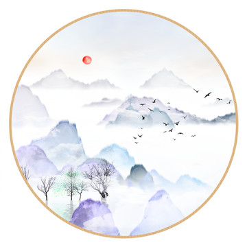 現(xiàn)代抽象水墨山水畫(huà)