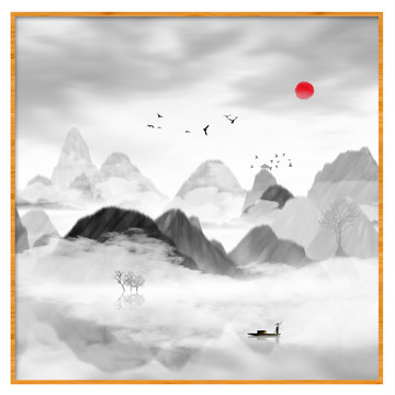 意境禪意裝飾抽象畫(huà)