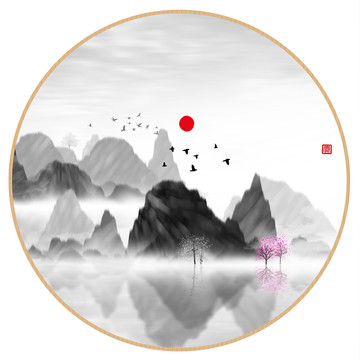 意境禪意裝飾抽象畫(huà)