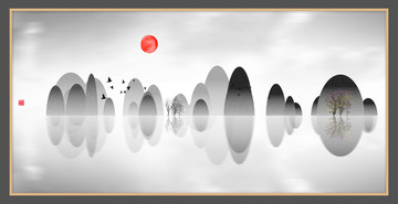 意境禪意裝飾抽象畫(huà)