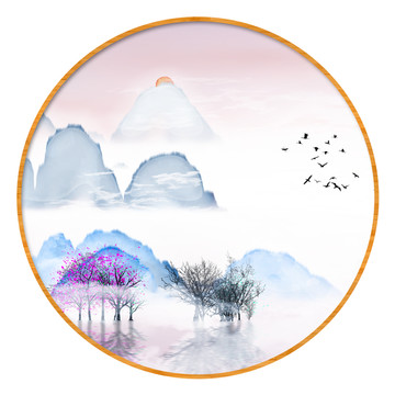 現(xiàn)代水墨水彩抽象油畫
