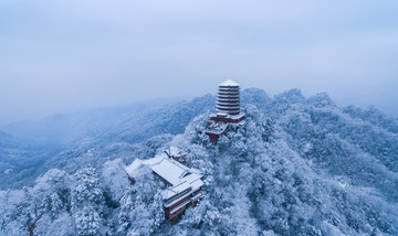 都江堰青城山雪景