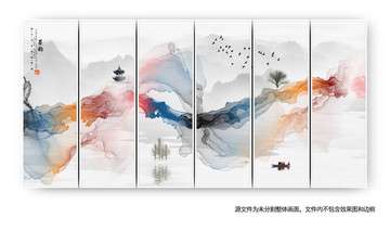 水彩畫水墨畫創(chuàng)意裝飾畫