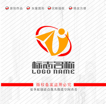 ZJ字母标志健身运动logo