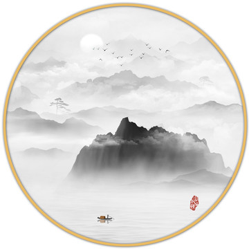 水墨山水画