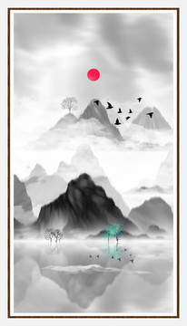 意境禪意裝飾抽象畫(huà)