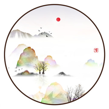 水彩水墨藝術(shù)畫