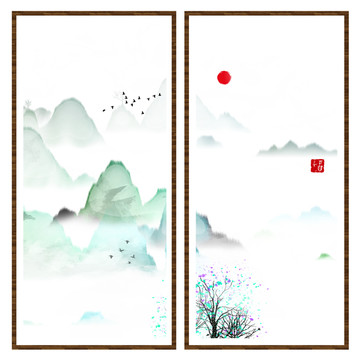 現(xiàn)代抽象水墨山水畫