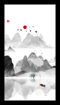 抽象畫彩墨肌理油畫