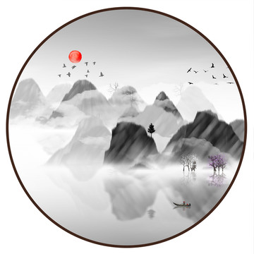 現(xiàn)代抽象水墨山水畫(huà)
