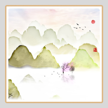水彩水墨藝術(shù)畫