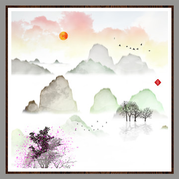水彩水墨藝術(shù)畫