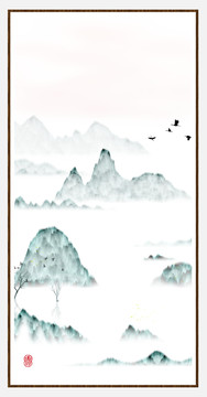 現(xiàn)代抽象水墨山水畫