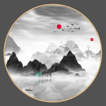 意境禪意裝飾抽象畫