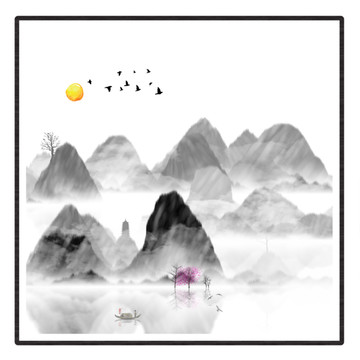 水彩水墨藝術(shù)畫