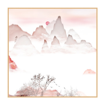 現(xiàn)代抽象水墨山水畫