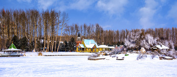 冬季乡村雪景