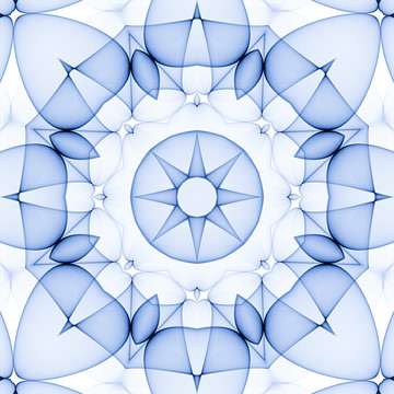 藍(lán)色對(duì)稱(chēng)花紋