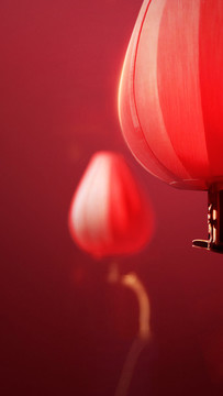 新春紅色小年新年燈籠微信