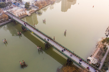 航拍建设中的南京六合龙津桥18
