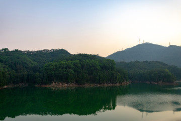 羊台山水库天空