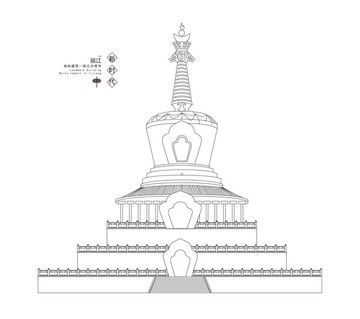 麗江地標(biāo)建筑麗江白塔寺