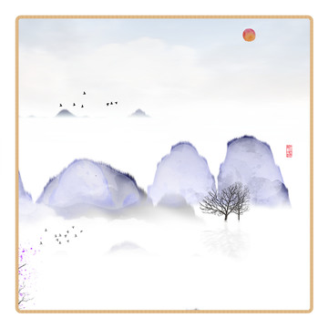 現(xiàn)代水墨水彩抽象油畫