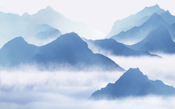 中式水墨山水畫