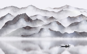 水墨山水畫