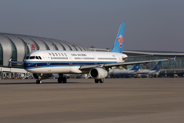 南方航空飞机在沈阳机场