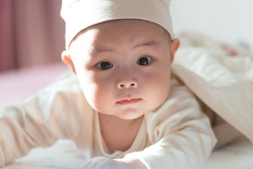 婴儿面部特写