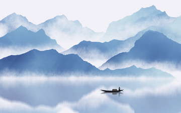 水墨山水畫